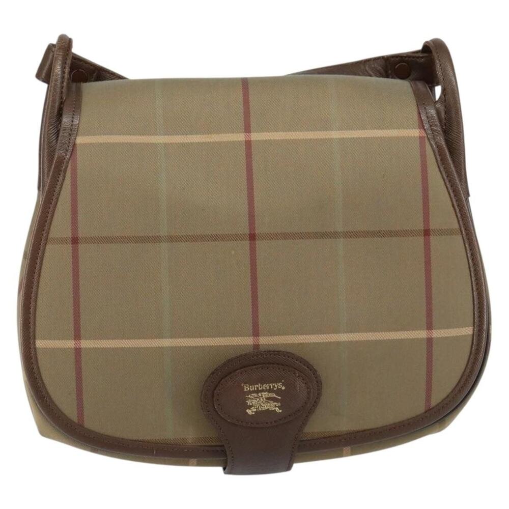 Burberry Nova Check Canvas Shoulder Bag Beige